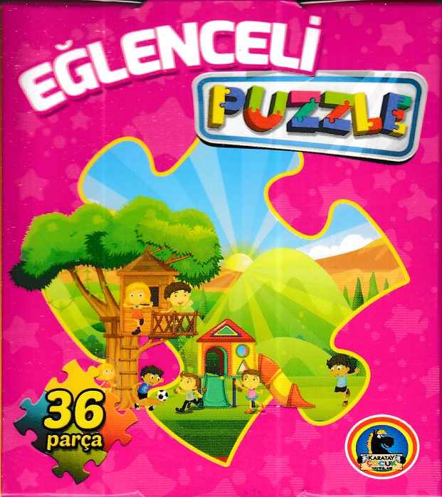Eğlenceli Puzzle 36 parça Pembe Kutu