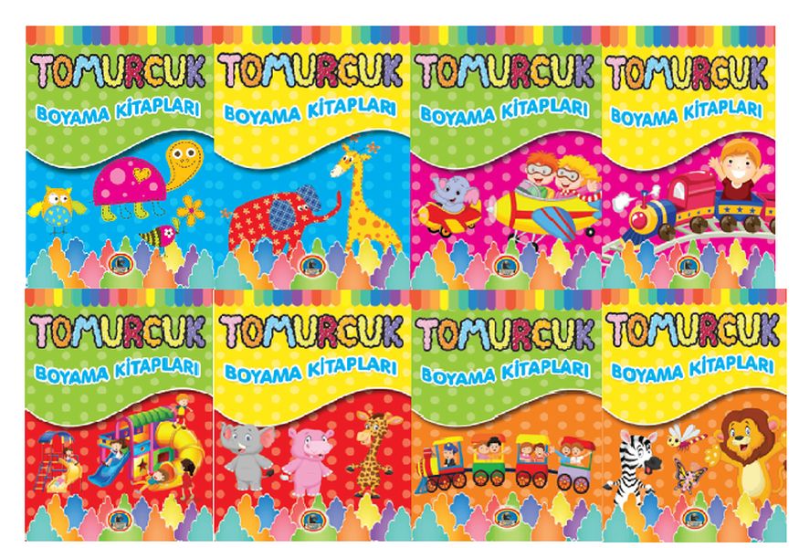 Tomurcuk Boyama Kitapları  Örnekli Boyama 8 Kitap