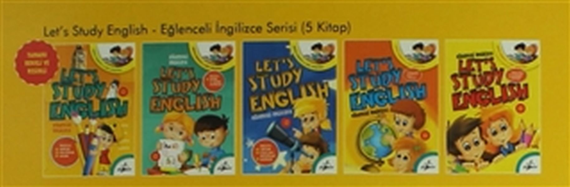 Lets Study English  Yazı Aktiviteleri Eğlenceli İngilizce 5 Kitap set
