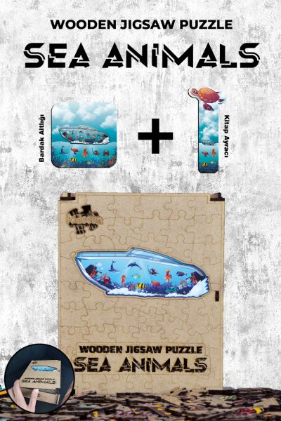 Ahşap Puzzle  Sea Animals 87 parça