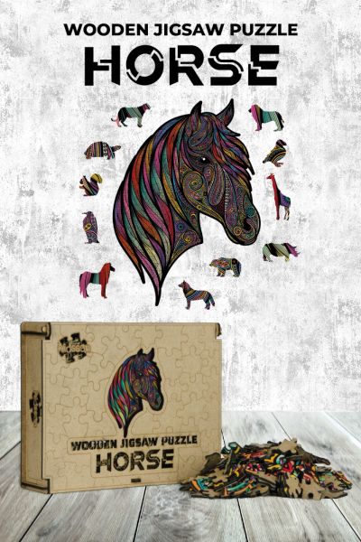 Ahşap Puzzle  Horse 170 parça