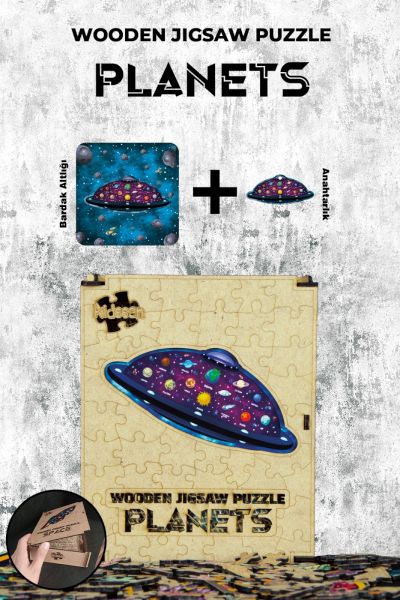 Ahşap Puzzle  Planets 97 parça