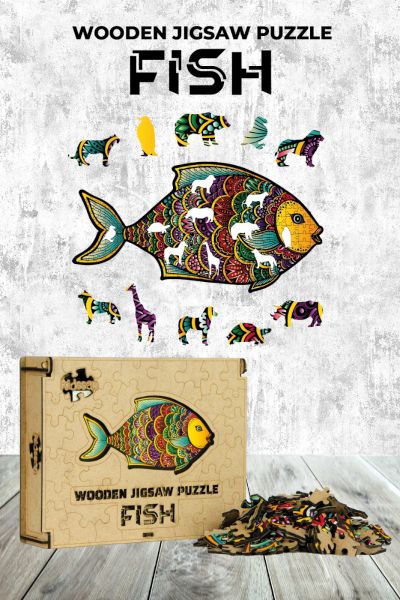 Ahşap Puzzle  Fish 182 parça