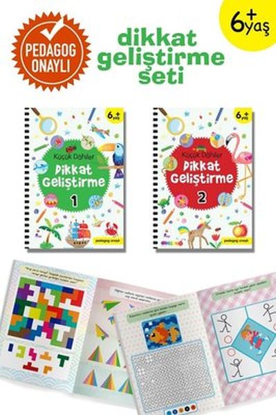 Küçük Dahiler Dikkat Geliştirme Seti  6+ Yaş2 Kitap Takım