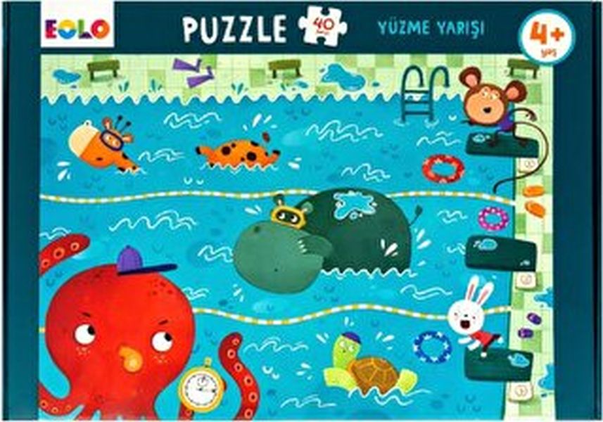 Yer Puzzle40 Parça Puzzle  Yüzme Yarışı