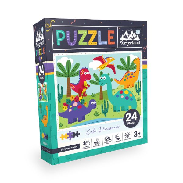 Neverland 24 Pıece  Cute Dınosaurs Sevimli Dinozorlar