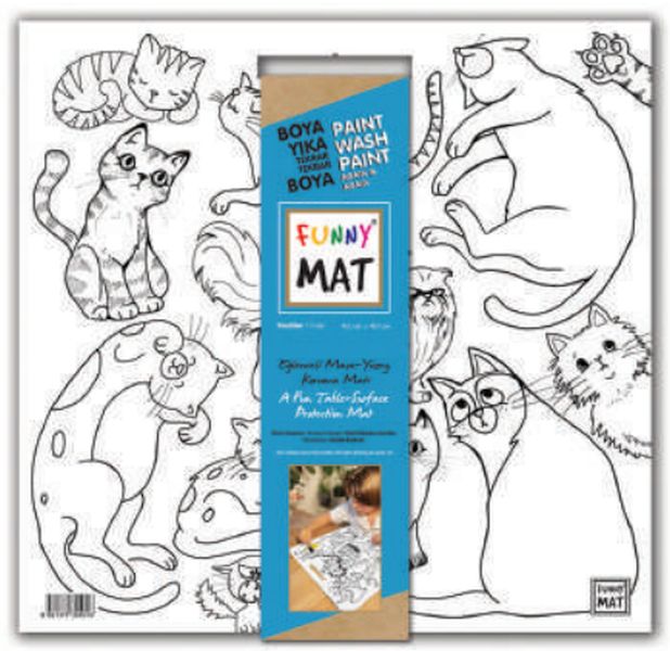 Funny Mat  Kediler 40x40cm