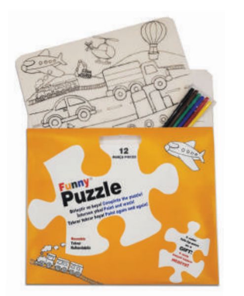 Funny Mat Puzzle  Taşıtlar 30x40cm
