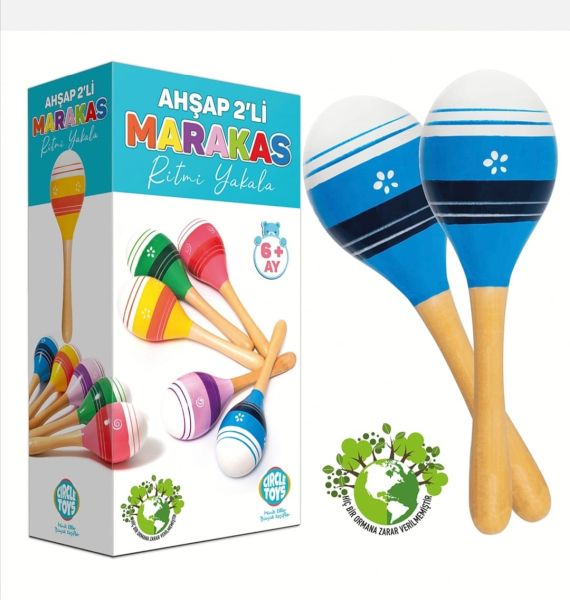 Ahşap Marakas 2li