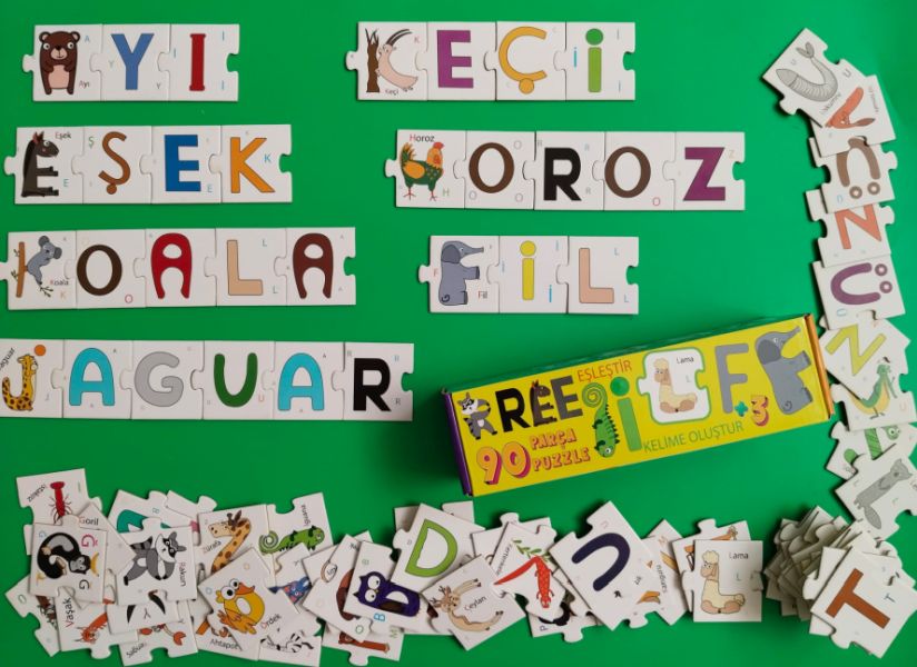 Harf Hayvanlar Puzzle  Küçük Kutu