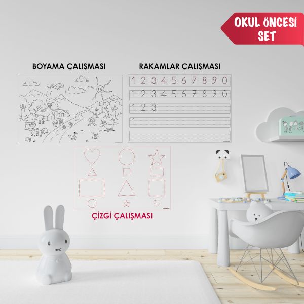Okul ÖncesiBoyamaRakamÇizgi Blister
