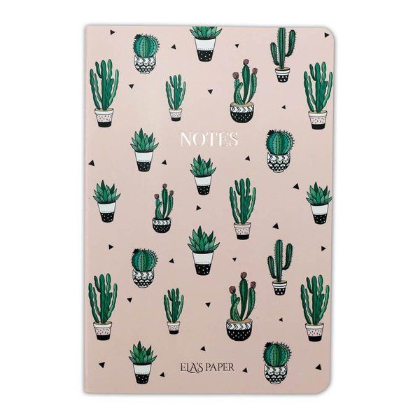Kaktüs Pembe Notebook  Defter