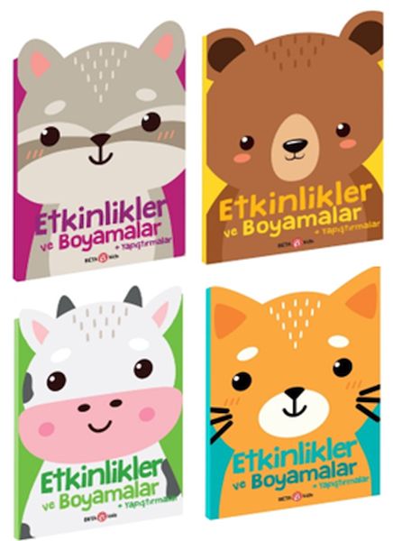 Etkinlikler ve Boyamalar  Yapıştırmalar Seti RakuncukAyıcıkİnekçikKedicik 