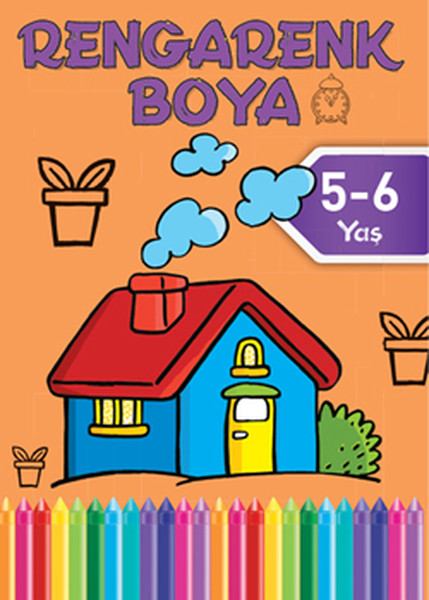 Rengarenk Boya 6  56 Yaş Turuncu Kitap