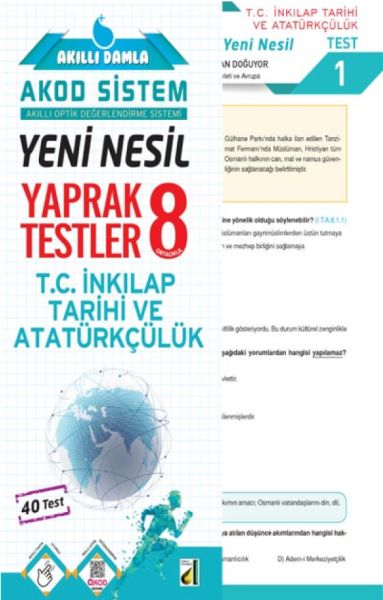 Akıllı Damla TC İnkılap Tarihi Ve Atatürkçülük Yeni Nesil Yaprak Testler8 Sınıf