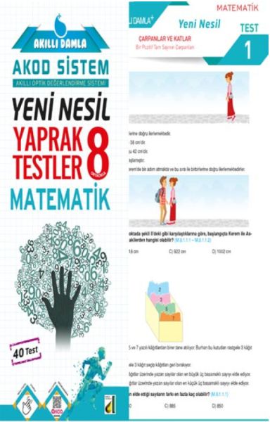 Akıllı Damla Matematik Yeni Nesil Yaprak Testler8 Sınıf