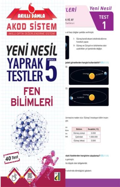 Akıllı Damla Fen Bilimleri Yeni Nesil Yaprak Testler5 Sınıf