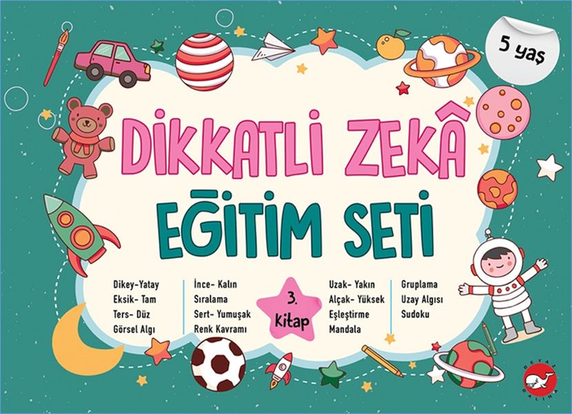 Dikkatli Zeka Eğitim Seti  3 Kitap 5 Yaş