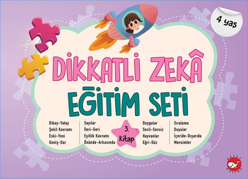 Dikkatli Zekâ Eğitim Seti 3 Kitap 4 Yaş
