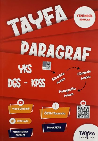 Tayfa YKS DGS KPSS Paragraf Soru Bankası Yeni