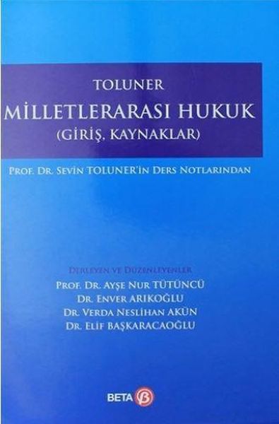 Toluner Milletlerarası Hukuk Giriş Kaynaklar