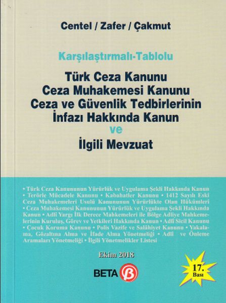 Karşılaştırmalı Tablolu Türk Ceza Kanuna Ceza