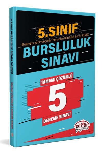 Editör 5 Sınıf Bursluluk Sınavı Çözümlü 5 Deneme Sınavı