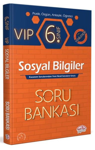 Editör 6 Sınıf VIP Sosyal Bilgiler Soru Bankası YENİ