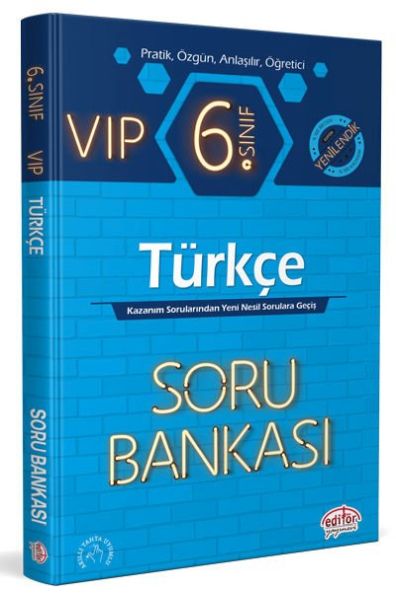 Editör 6 Sınıf VIP Türkçe Soru Bankası YENİ
