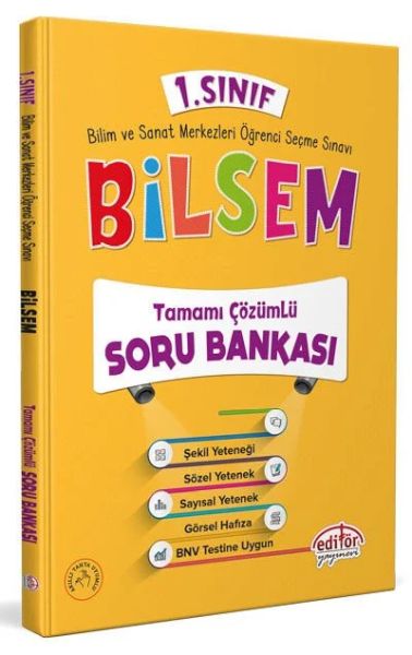 Editör 1 Sınıf Bilsem Tamamı Çözümlü Soru Bankası