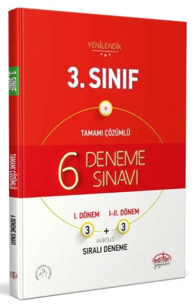 Editör 3 Sınıf Tamamı Çözümlü 6 Deneme Sınavı Fasiküllü