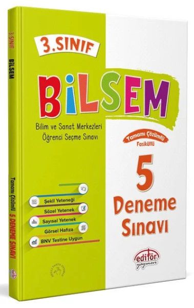 Editör 3 Sınıf Bilsem Çözümlü 5 Deneme Sınavı