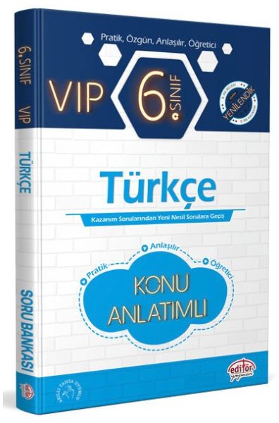 Editör 6 Sınıf VIP Türkçe Konu Anlatımlı