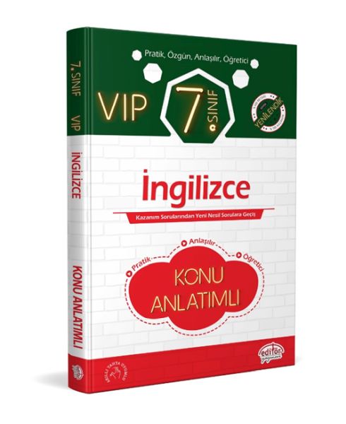 Editör 7 Sınıf Vıp İngilizce Konu Anlatımlı