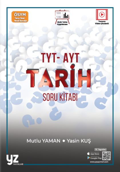 YZ Yayınları YKS TYT  AYT Tarih Soru Kitabı