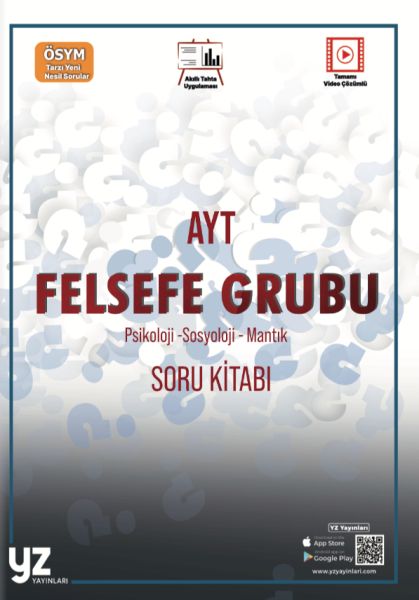 YZ Yayınları YKS AYT Felsefe Grubu  Psikoloji  Sosyoloji  Mantık Soru Kitabı