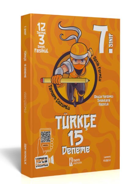 İsem Yayınları 7 Sınıf Türkçe 15 Çözümlü Deneme