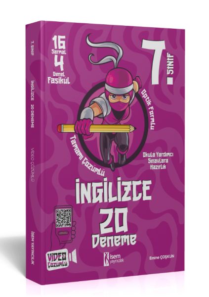 İsem Yayınları 7 Sınıf İngilizce 20 Çözümlü Deneme
