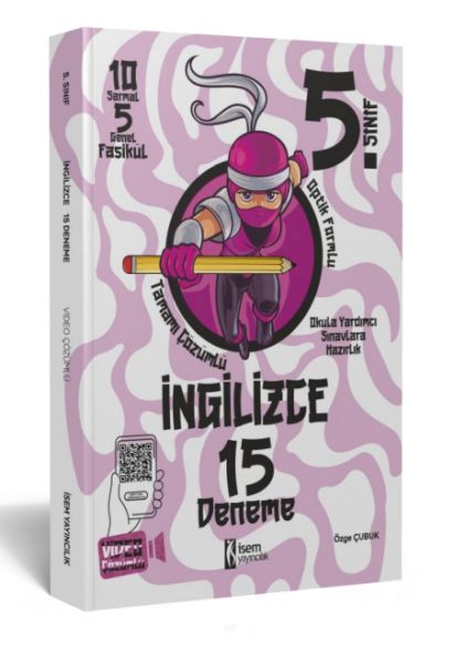 İsem Yayıncılık 2023 5 Sınıf İngilizce 15 Deneme