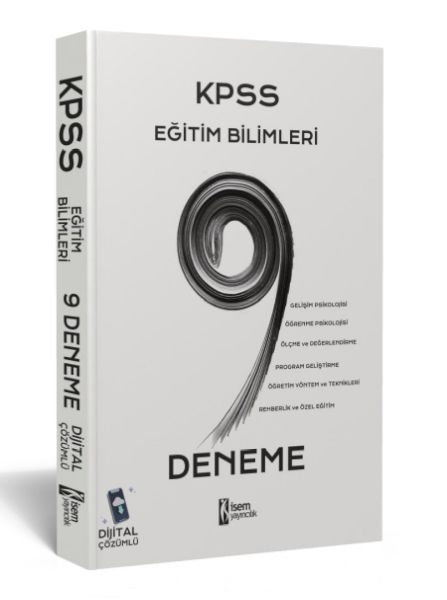 İsem Yayıncılık  2023 Kpss Eğitim Bilimleri 9 Deneme Dijital Çözümlü