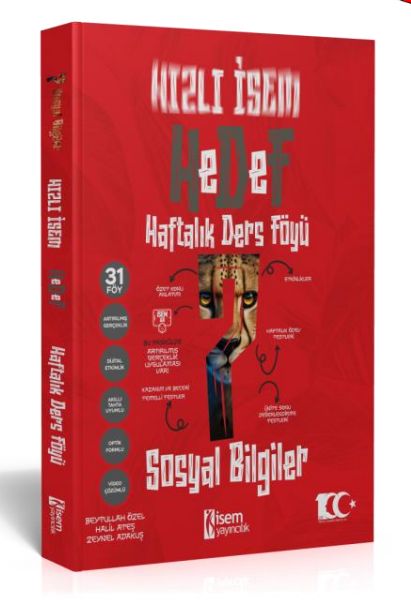İsem Yayıncılık 2024 Hızlı  Hedef 7Sınıf Sosyal Bilgiler Haftalık Ders Föyü