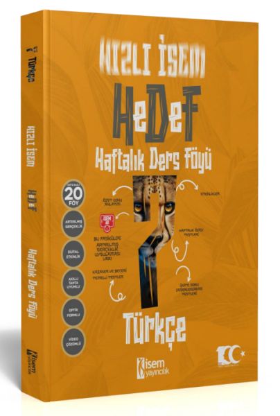 İsem Yayıncılık 2024 Hızlı  Hedef 7Sınıf Türkçe Haftalık Ders Föyü