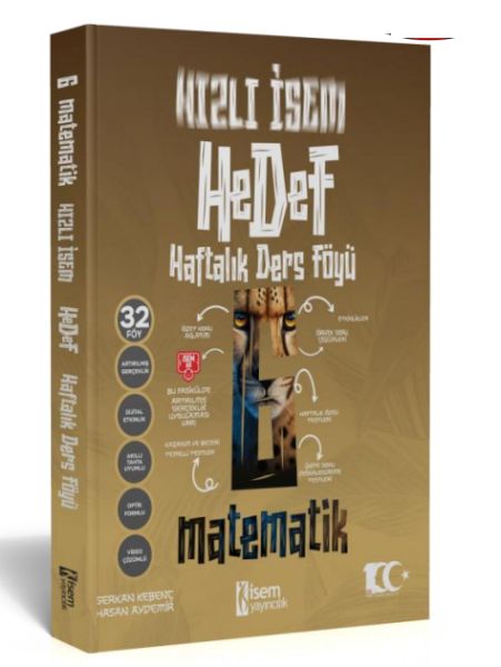 İsem Yayıncılık 2024 Hızlı  Hedef 6Sınıf Matematik Haftalık Ders Föyü