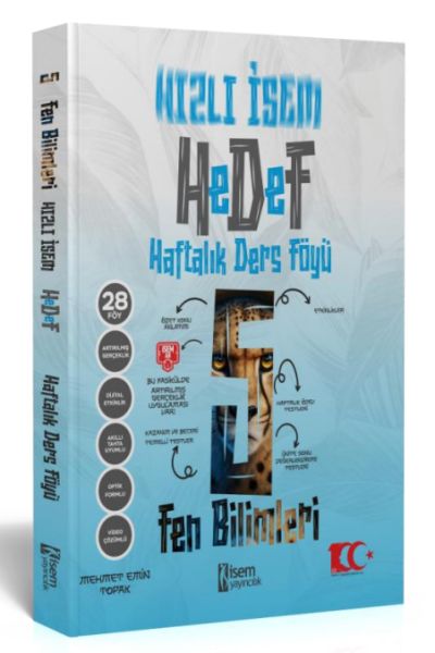 İsem Yayıncılık 2024 Hızlı  Hedef 5Sınıf Fen Bilimleri Haftalık Ders Föyü