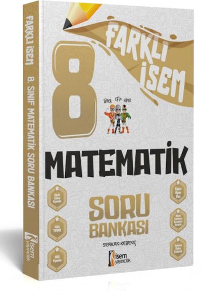 İsem Yayıncılık 2024 Farklı İsem 8Sınıf Matematik Soru Bankası