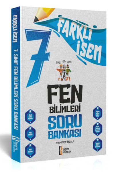 İsem Yayıncılık 2024 Farklı İsem 7Sınıf Fen Bilimleri Soru Bankası