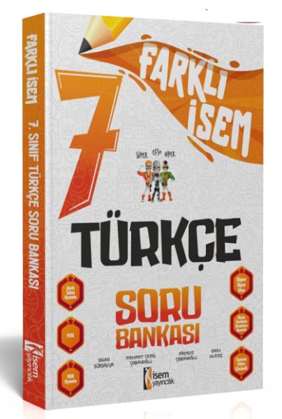 İsem Yayıncılık 2024 Farklı İsem 7Sınıf Türkçe Soru Bankası