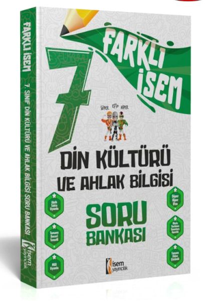 İsem Yayıncılık 2024 Farklı İsem 7Sınıf Din Kültürü Ve Ahlak Bilgisi Soru Bankası
