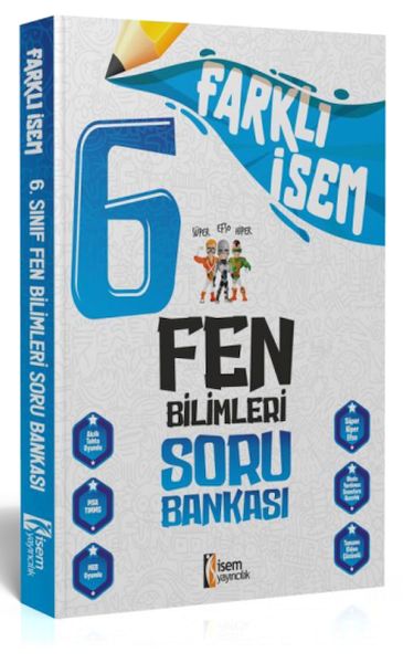 İsem Yayıncılık 2024 Farklı İsem 6Sınıf Fen Bilimleri Soru Bankası