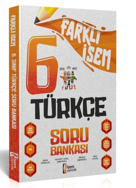 İsem Yayıncılık 2024 Farklı İsem 6Sınıf Türkçe Soru Bankası